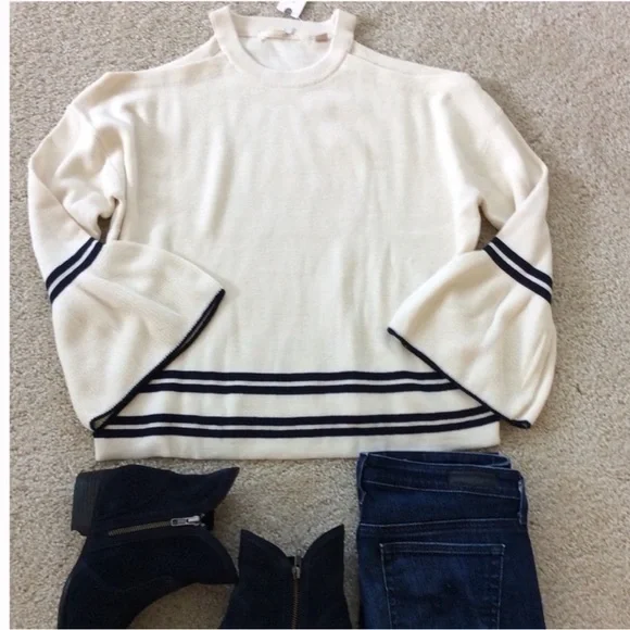 {Anthropologie} Leander Open Shoulder Top by Knitted & Knotted - Picture 2 of 5